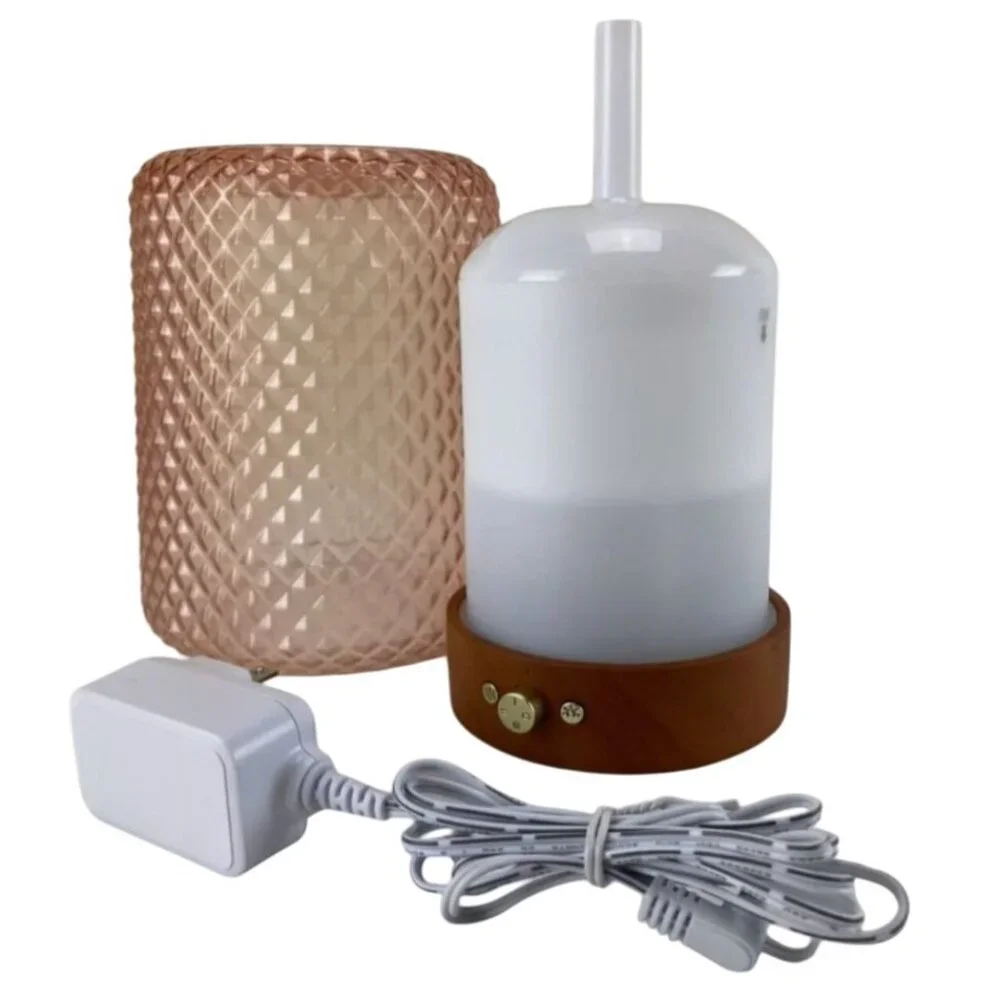 SpaRoom Dahlia Diffuser Textured Glass Aromatherapy Ultrasonic Essential Oils